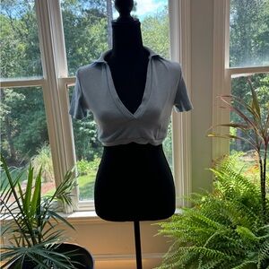Blue Crop Top